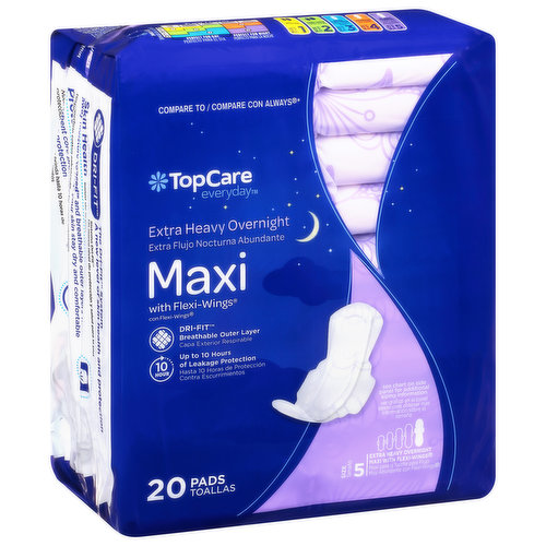 Always Pads, Flexi-Wings, Overnight, Size 4 - Brookshire's