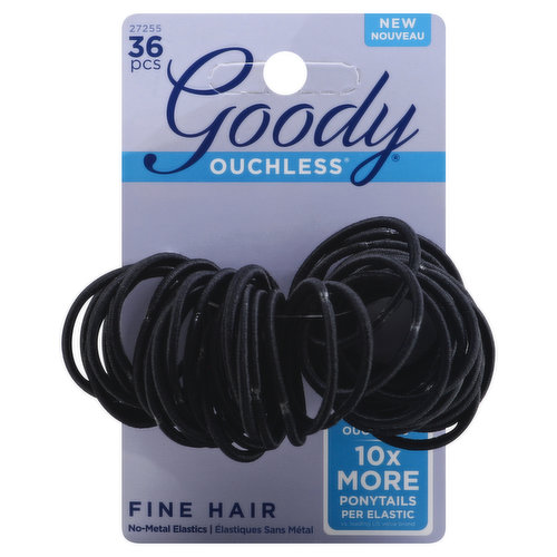 Goody Ouchless Elastics, Fine Hair - 75 elastics