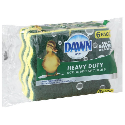 Dawn Non-Scratch Sponge, 6 Pack