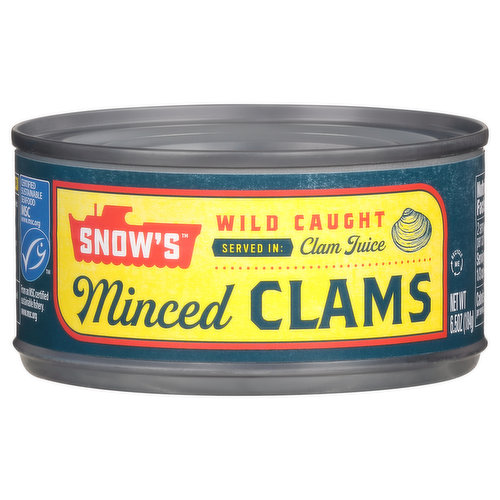 Snow's Clams, Minced, Wild Caught