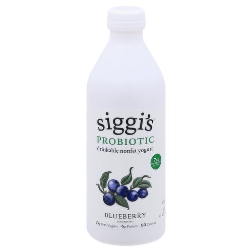 Siggi's Drinkable Yogurt, Nonfat, Blueberry, Probiotic