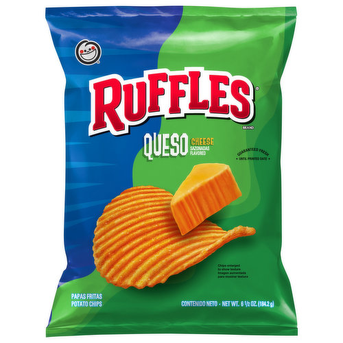 Ruffles Potato Chips, Queso Cheese Flavored