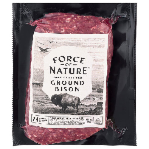 Force Of Nature Bison, Ground, 100% Grass Fed