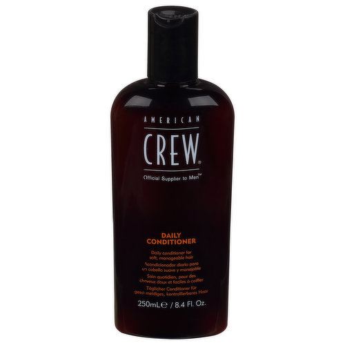 Official supplier to men. Daily conditioner for soft, manageable hair. Detangles and moisturizes hair without weighing it down. Vitamin B5 leaves hair feeling soft, while rosemary and menthol tone and invigorate the scalp.