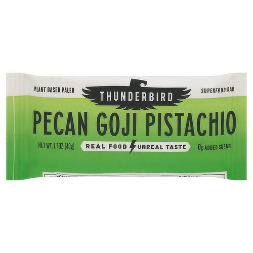 Thunderbird Super Food Bar, Pecan Goji Pistachio