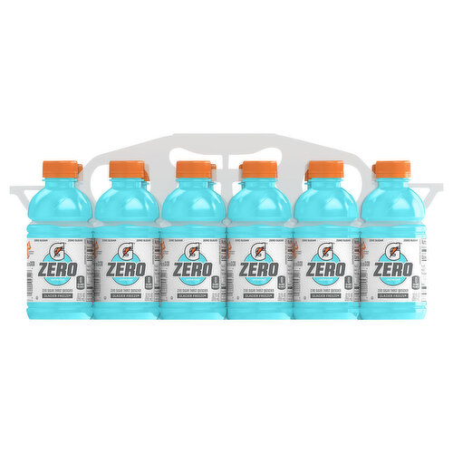 Gatorade Thirst Quencher, Zero Sugar, Glacier Freeze, 12 Pack