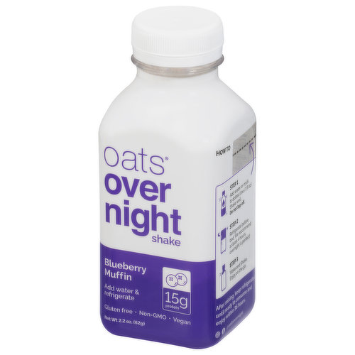 Oats Overnight Shake, Blueberry Muffin - 2.2 oz