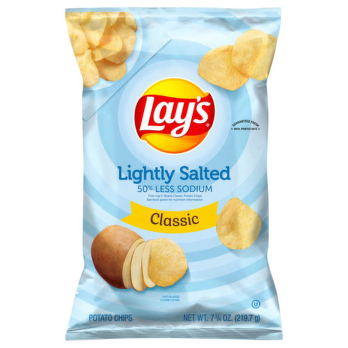 Frito Lay Potato Chips, Classic, Lightly Salted