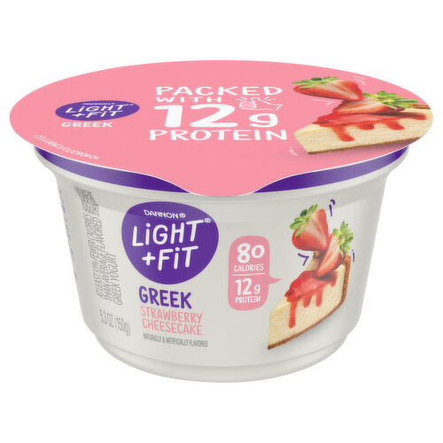 Dannon Yogurt, Nonfat, Greek, Strawberry Cheesecake