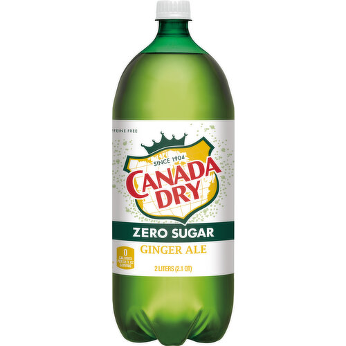 Canada Dry Soda, Zero Sugar, Ginger Ale