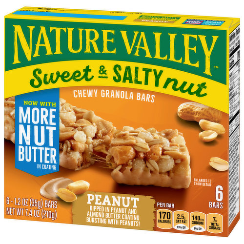 Nature Valley Chewy Granola Bar, Protein, Gluten Free, Peanut Butter Dark  Chocolate, 5 Bars-1.42 Ounce each bar, 7.1 Ounce (Pack of 4)