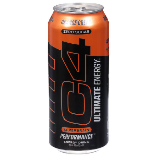 C4 Energy Drink, Orange Cream, Zero Sugar, Performance