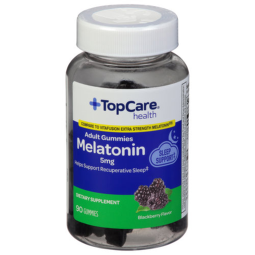 TopCare Melatonin, 5 mg, Gummies, Blackberry Flavor