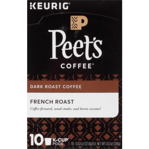 Peets Coffee French Roast Dark Roast Coffee K-Cup Pods