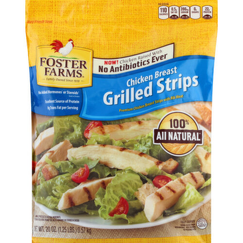 Foster Farms Chicken Breast, Grilled Strips