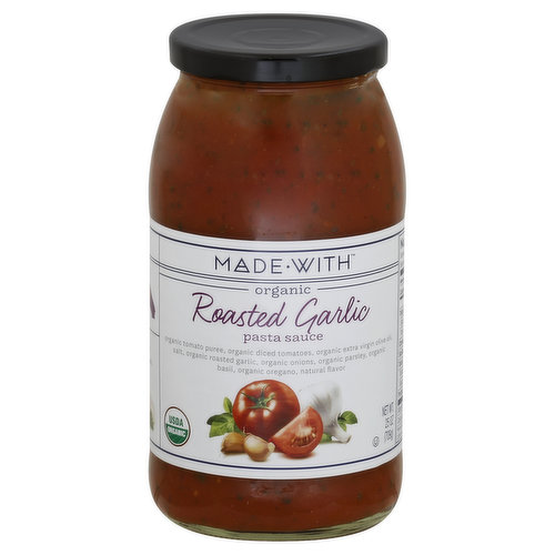 Made-With Pasta Sauce, Organic, Roasted Garlic