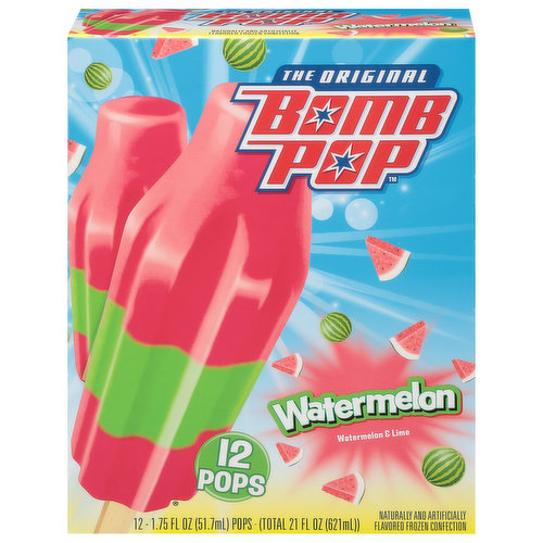 Bomb Pop Pops, Watermelon - Brookshire's