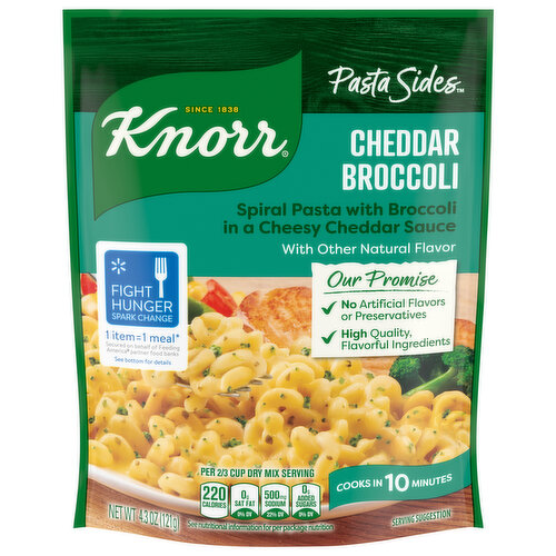 Knorr Spiral Pasta, Cheddar Broccoli