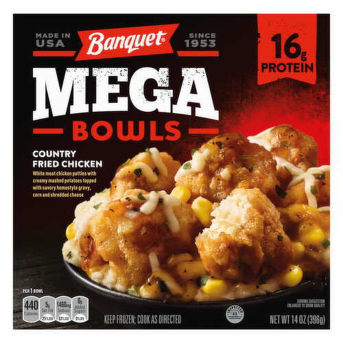 Banquet Mega Bowls Country Fried Chicken Frozen Meal