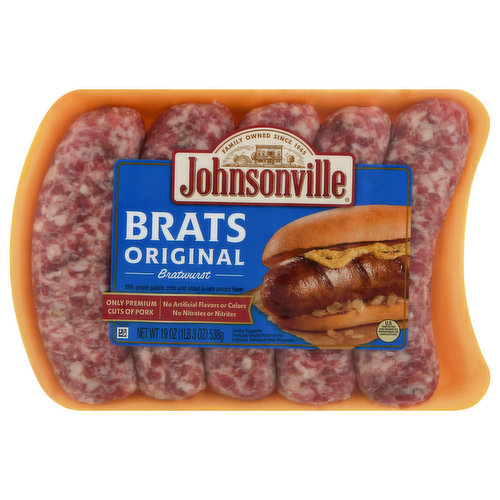 Johnsonville Bratwurst, Original, Brats