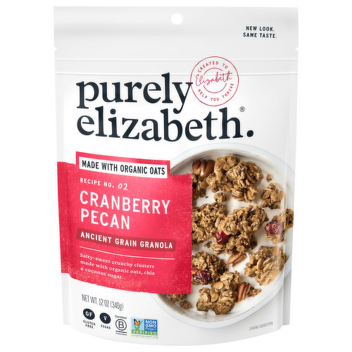 Purely Elizabeth Ancient Grain Granola, Cranberry Pecan