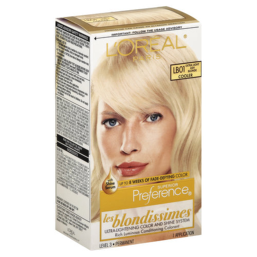 Superior Preference Permanent Color, Cooler, Extra Light Ash Blonde, LB01