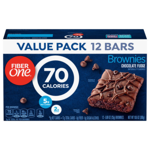 Fiber One Brownies, Chocolate Fudge, Value Pack