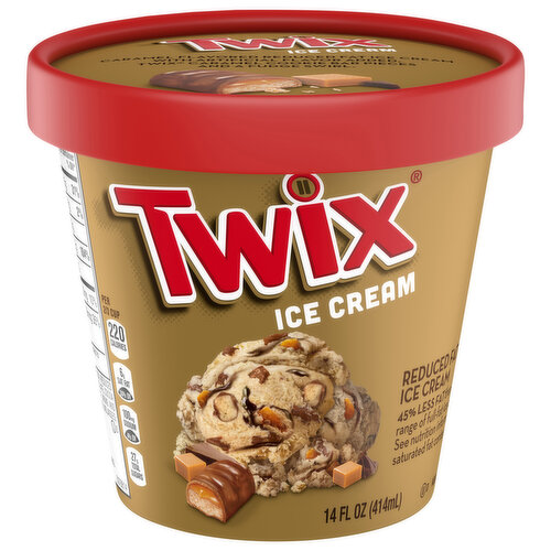 Twix Ice Cream, Reduced Fat, Caramel Flavored