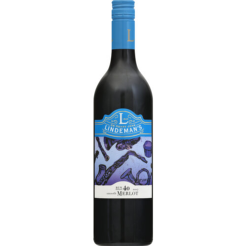 Lindemans Merlot, Smooth, Bin 40, Bromley, 2017