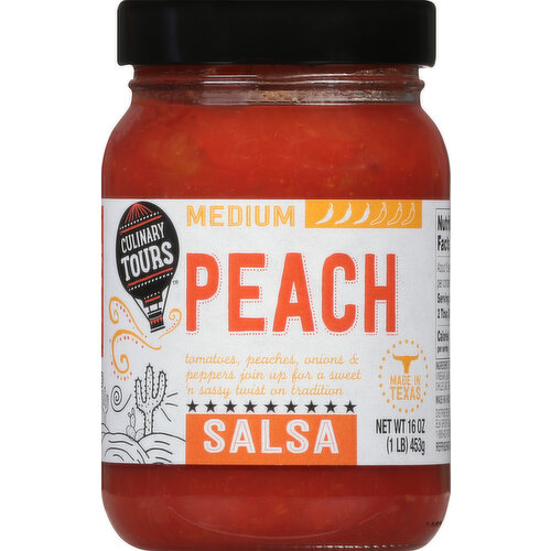 Culinary Tours Salsa, Peach, Medium