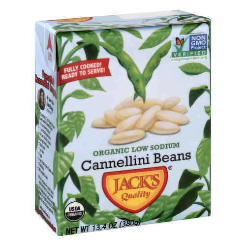 Jacks Quality Cannellini Beans, Organic, Low Sodium