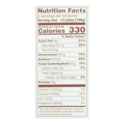 Siciliana Pizza Nutrition Facts - Eat This Much