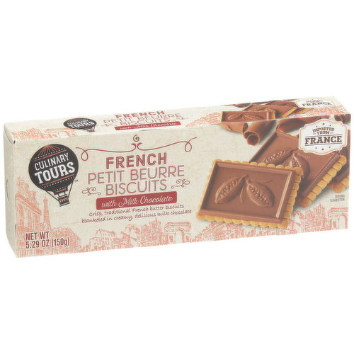 Culinary Tours French Petit Beurre Biscuits With Milk Chocolate