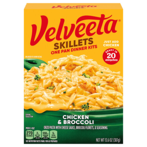 Velveeta Dinner Kit, One Pan, Chicken & Broccoli, Skillets