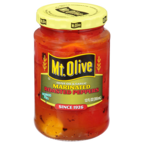 Roasted Peppers, Olive Oil & Garlic, Marinated