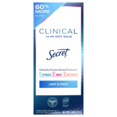 Secret Antiperspirant, Light & Fresh, Soft Solid