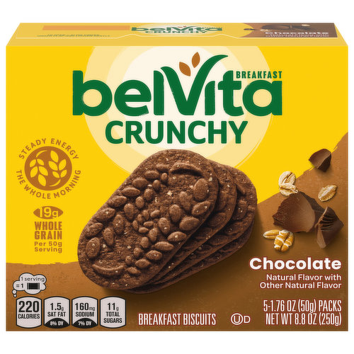 belVita belVita Chocolate Breakfast Biscuits, 5 Packs (4 Biscuits Per Pack)