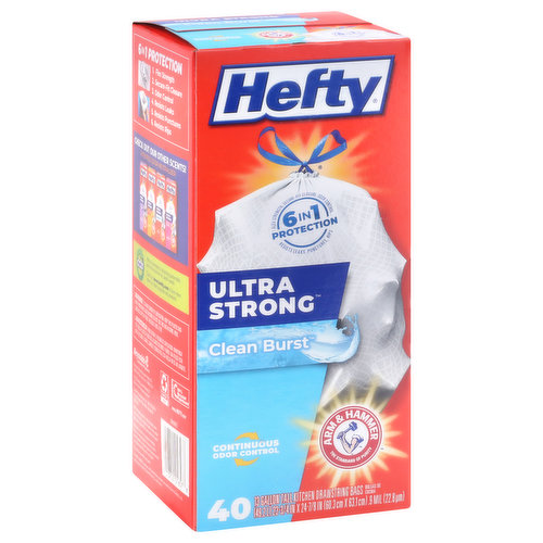 Hefty Ultra Strong Blackout Tall Kitchen Drawstring Trash Bags