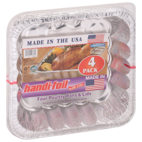 Handi-Foil Cook-n-Carry Pans with Lids 2 Piece