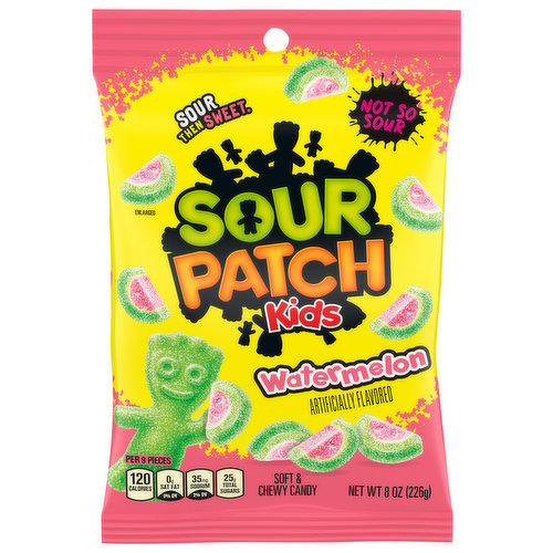 SOUR PATCH SOUR PATCH KIDS Watermelon Soft & Chewy Candy, 8 oz Bag