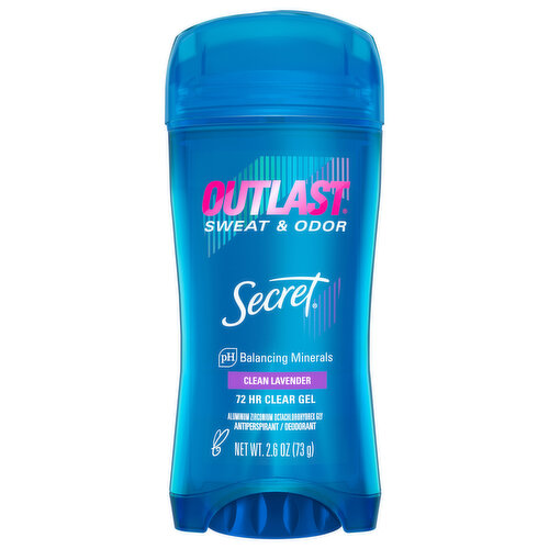 Secret Antiperspirant/Deodorant, Sweat & Odor, Clean Lavender