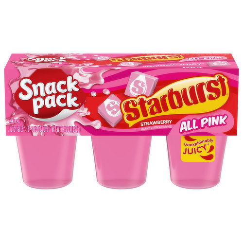 Snack Pack Juicy Gels, Strawberry, 6 Pack