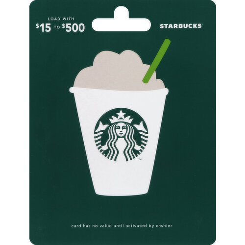 Starbucks Gift Card, $15 to $500