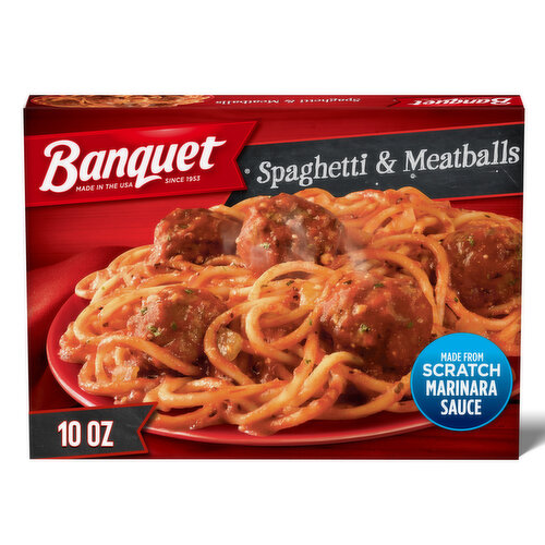 Banquet Classic Spaghetti and Meatballs, Frozen Meal