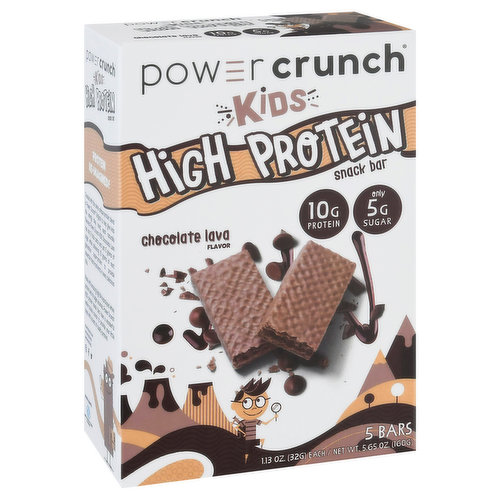 Power Crunch High Protein Snack Bar, Chocolate Lava Flavor, Kids