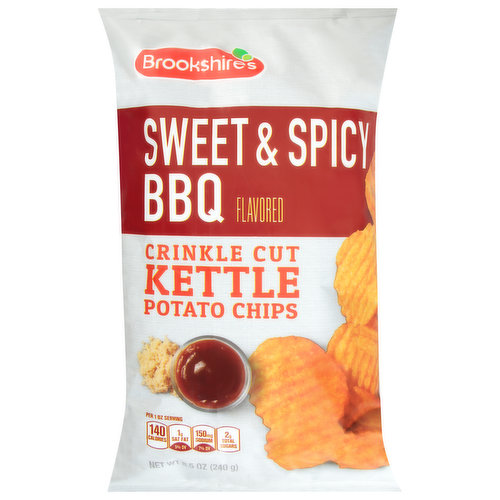 Kettle Crinkle Cut Potato Chips, Sweet & Spicy BBQ