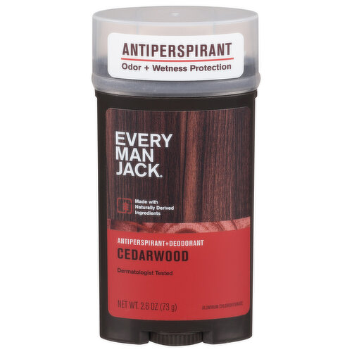 Every Man Jack Antiperspirant + Deodorant, Cedarwood