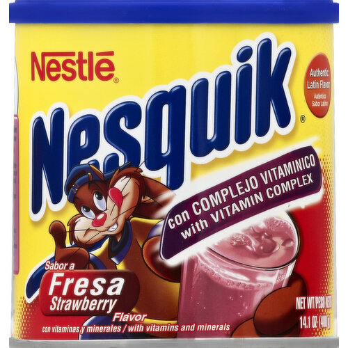 Nesquik Powder Drink Mix, Strawberry Flavor