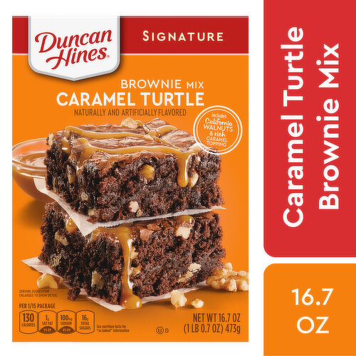 Duncan Hines Signature Caramel Turtle Brownie Mix