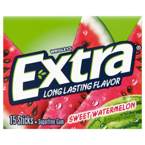Extra Gum, Sugarfree, Sweet Watermelon